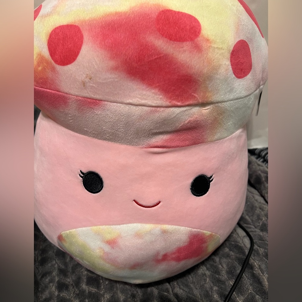 Pink Mushroom Squishmellow Plush Toy